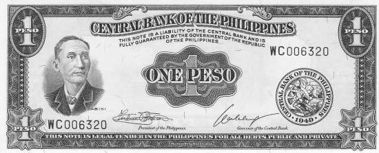 Philippinen 1 Peso 1949 p133h